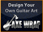 Design your own guitar artwork witk axe wrap.